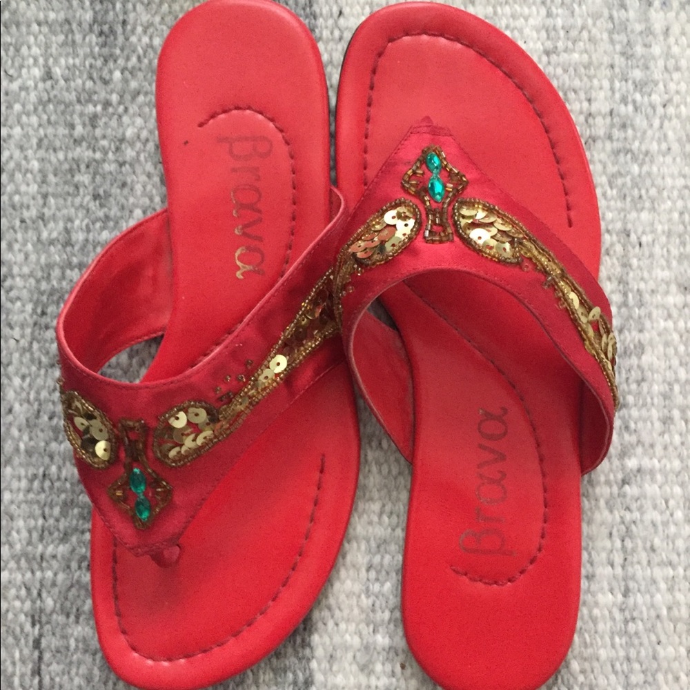 Red sandals